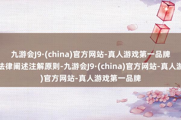 九游会J9·(china)官方网站-真人游戏第一品牌但也要详尽法律阐述注解原则-九游会J9·(china)官方网站-真人游戏第一品牌