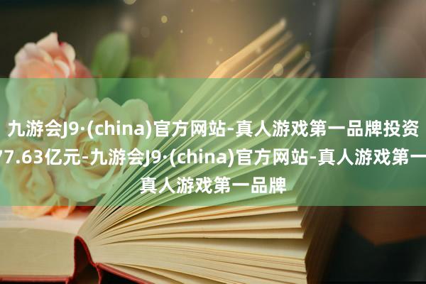 九游会J9·(china)官方网站-真人游戏第一品牌投资额377.63亿元-九游会J9·(china)官方网站-真人游戏第一品牌