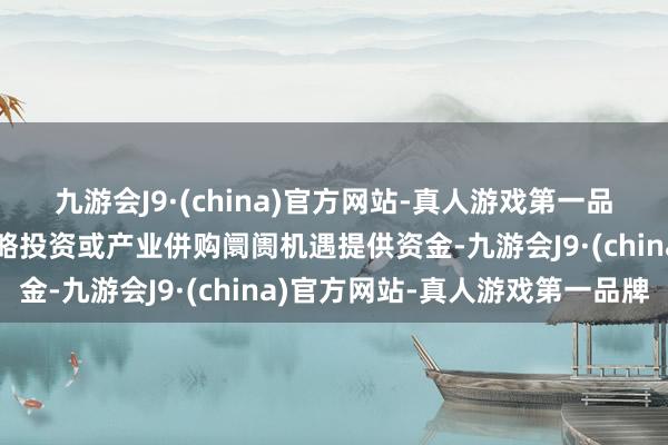 九游会J9·(china)官方网站-真人游戏第一品牌为未战争往出现的策略投资或产业併购阛阓机遇提供资金-九游会J9·(china)官方网站-真人游戏第一品牌